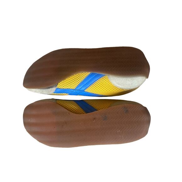 Vintage Polo Ralph Lauren | Yellow + Blue Round Toe Trainers | Size 7.5B - Picture 4 of 8